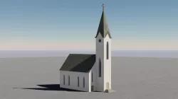 Church Low-poly 3D model Low-poly 3D model