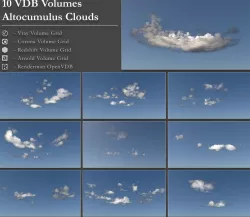 Clouds - Volumetric OpenVDB AltoCumulus Clouds 3D model