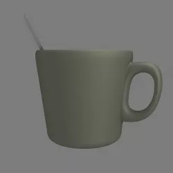 Cup with snoop 3D model