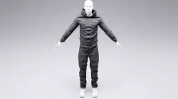 Cyberpunk jacket and pants 3D model