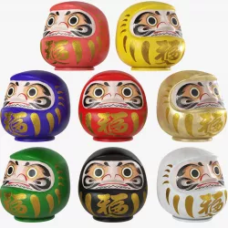 Daruma doll 3D model