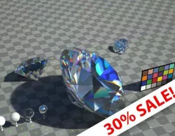 Diamond Shader  - VRay shader - FREE DIAMOND OBJ -  Texture