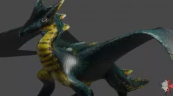 Dragon Low Poly Rigged and Animation ready  Low-poly 3D model