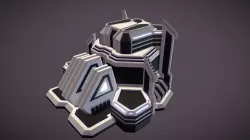 Energy Cell Factory Low-poly 3D model