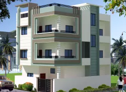 exterior building elevation 3D model