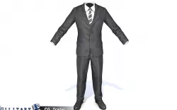 FBI Agent Suit Detective Costume Lowpoly Rigged 3D Model Low-poly 3D model