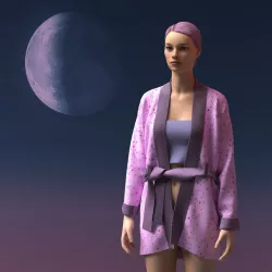 Floral Kimono 3D model