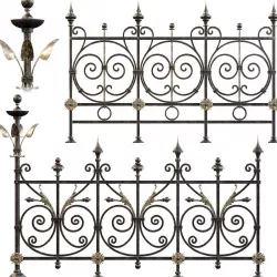 Forged fence 3D model
