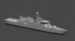 Frigate  Sigma Class Low-poly 3D model