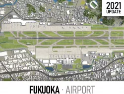 Fukuoka Airport Low-poly 3D model