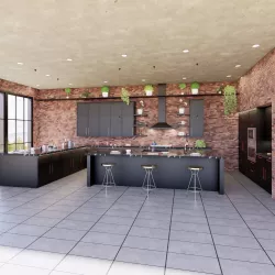 Full Parametric Kitchen Created in Revit 3D model 1 Low-poly 3D model