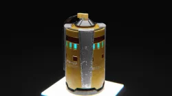 Futuristic Frag Grenade low poly model with Textures Low-poly 3D model
