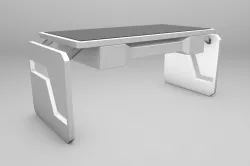 Futuristic office desk 3D model