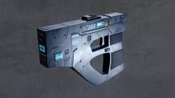 Futuristic scifi cyberpunk gun - pistol 3D model