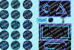 Game - ready user interface in sci-fi mode Texture
