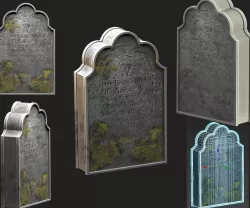 gravestone Low-poly 3D model