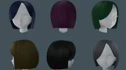 Hair Style Girl 3D model