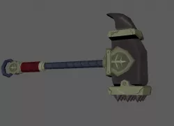 Hand Painted Low Poly Poppy Hammer Low-poly 3D model