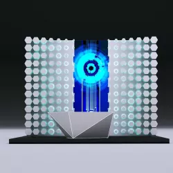Hexagonal attractor pattern backdrop 3D model