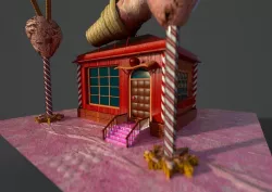 ice cream house Low-poly 3D model