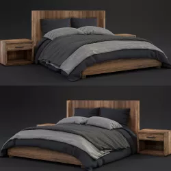 Ikea dunvik bed 3D model
