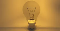 Incandescent Light Bulb With Filament Glow Low-poly 3D model