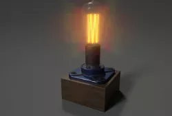 Industrial lamp Low-poly 3D model