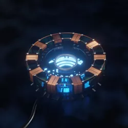Iron man Arc Reactor Low-poly 3D model