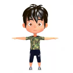 jaki boy  character  Low-poly 3D model