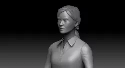 Japanese office lady Zbrush 3D model
