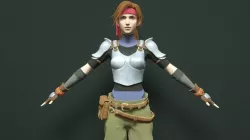 Jessie - Final Fantasy 7 Remake Low-poly 3D model