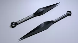 Kunai ninja from naruto Low-poly 3D model