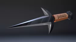 Kunai of Minato from anime Naruto Free low-poly 3D model