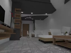 living and dining 3D model