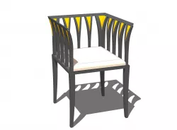 louts flower chair Low-poly 3D model