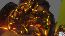 Low Poly  Lava Monster Textured Rigged 3 animations included Low-poly 3D model