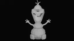 Low-poly Olaf 3D model
