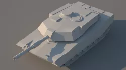 m1 abrams tank usa Low-poly 3D model