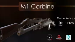 M1 Carbine Low-poly 3D model