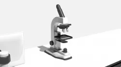 Microscope Low-poly 3D model