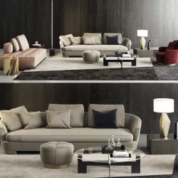  Minotti Grand Jacques Sofa Set 3D model