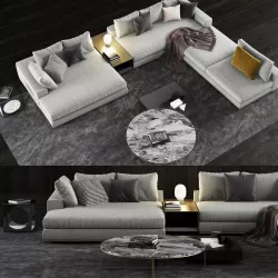 Minotti Hamilton Sofa 3D model