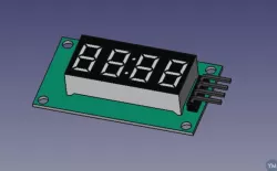 Modelo FreeCad Dispaly 4 Digitos
