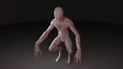 Monster faceless Low-poly 3D model