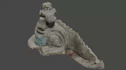 Monster statue 4 Low-poly 3D model
