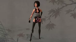 ninja girl cartoon model game ready Low-poly 3D model