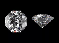 Octagon Cut Diamond - All Sizes 3D model