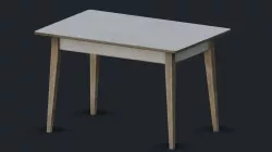 Old Dirty Kitchen Table Low-poly 3D model