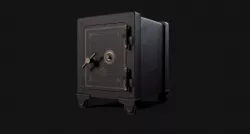 Old Iron Safe Low-poly 3D model