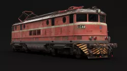 old locomotive train 3D model